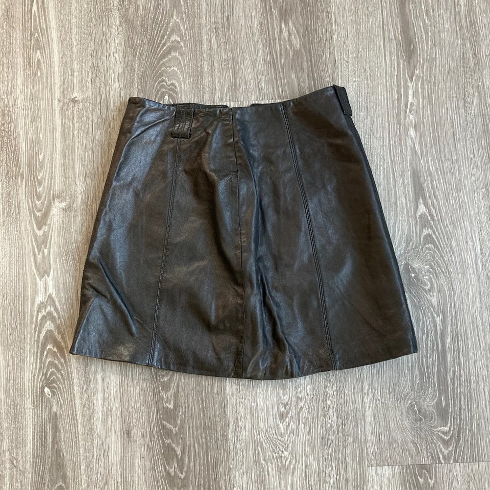 Maxima pleather black mini skirt